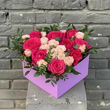 Цветочная композиция из Розы в коробке в Шатрово