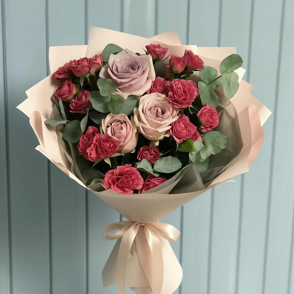 Букет цветов из: Гвоздики и Розы в Шатрово