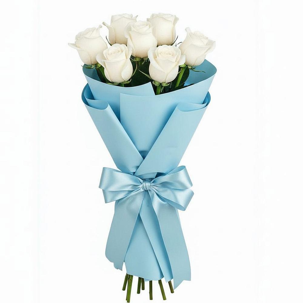 Букет 7 белых роз Проуд в Шатрово