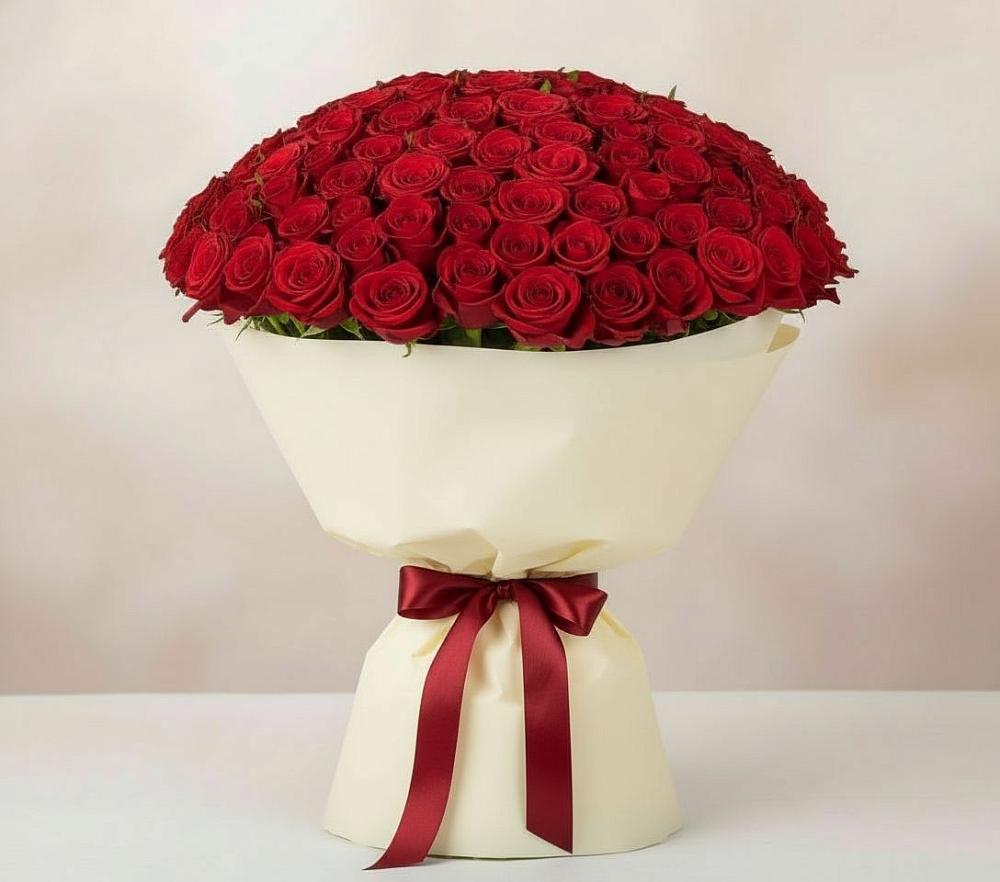 Букет 101 Красная роза Милано в Шатрово