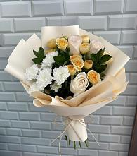 Букет цветов из:  Розы и Хризантемы #REPLACE_PRED# Шатрово