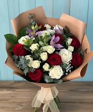 Букет цветов из:  Розы и Альстромерии в Шатрово