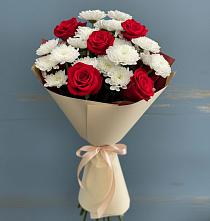 Букет цветов из:  Розы и Хризантемы в Шатрово