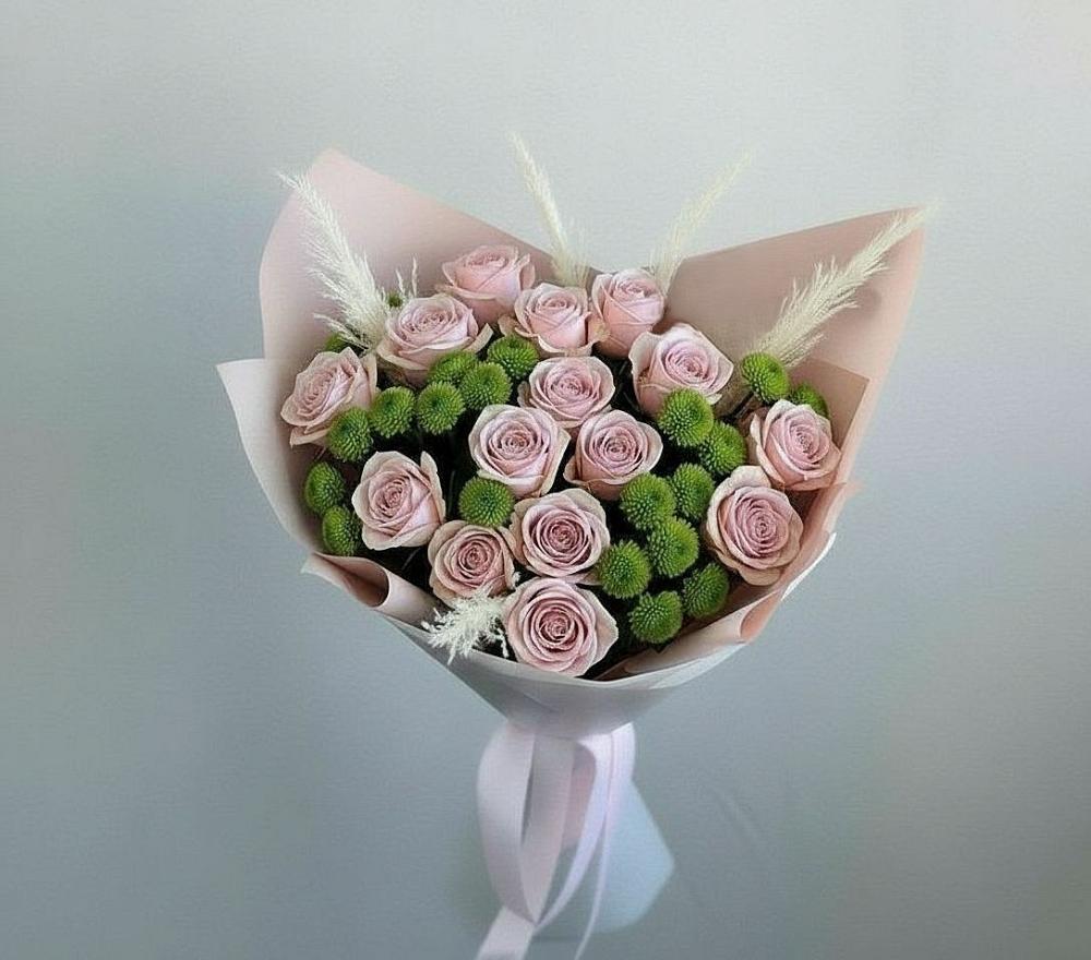 Букет цветов из: Розы и Хризантемы в Шатрово