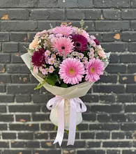 Букет цветов из:  Герберы и Хризантемы в Шатрово